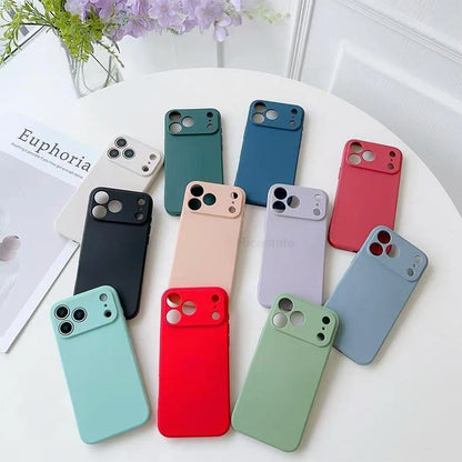 Liquid Silicone Phone Case Apple Iphone 17 Pro Max Air 16 15 14 Plus 13 12 Mini 11 Shockproof Cover