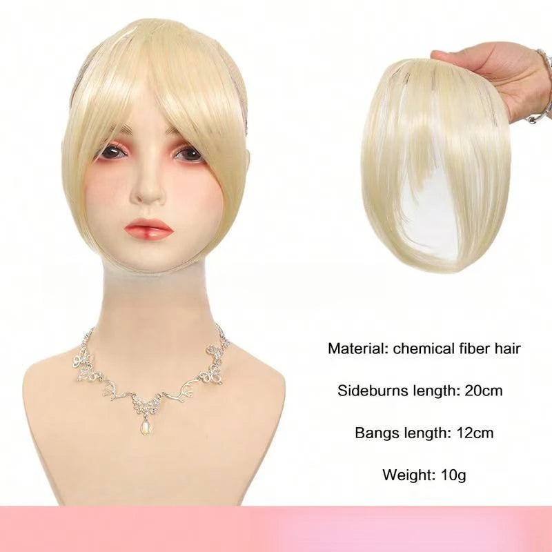 Clip-In Bangs Hair Extension Middle Part Natural Seamless Fringe