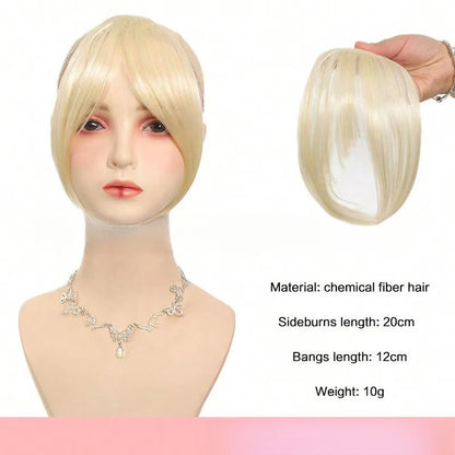 Clip-In Bangs Hair Extension Middle Part Natural Seamless Fringe