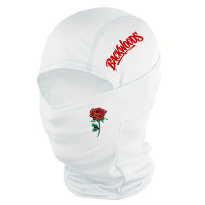 Balaclava Full Face Mask with Rose Print – Windproof Unisex Ski Mask
