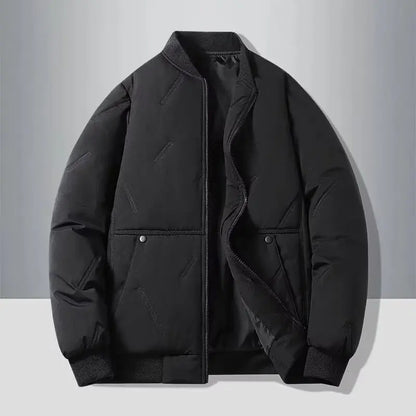 Men's Cotton Padded Bomber Jacket – Warm Winter Coat