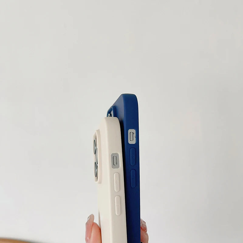 Luxury Candy Color Silicone Soft Case Iphone 16 15 14 13 12 Pro Max Plus Mini Matte Ultra Thin Cover