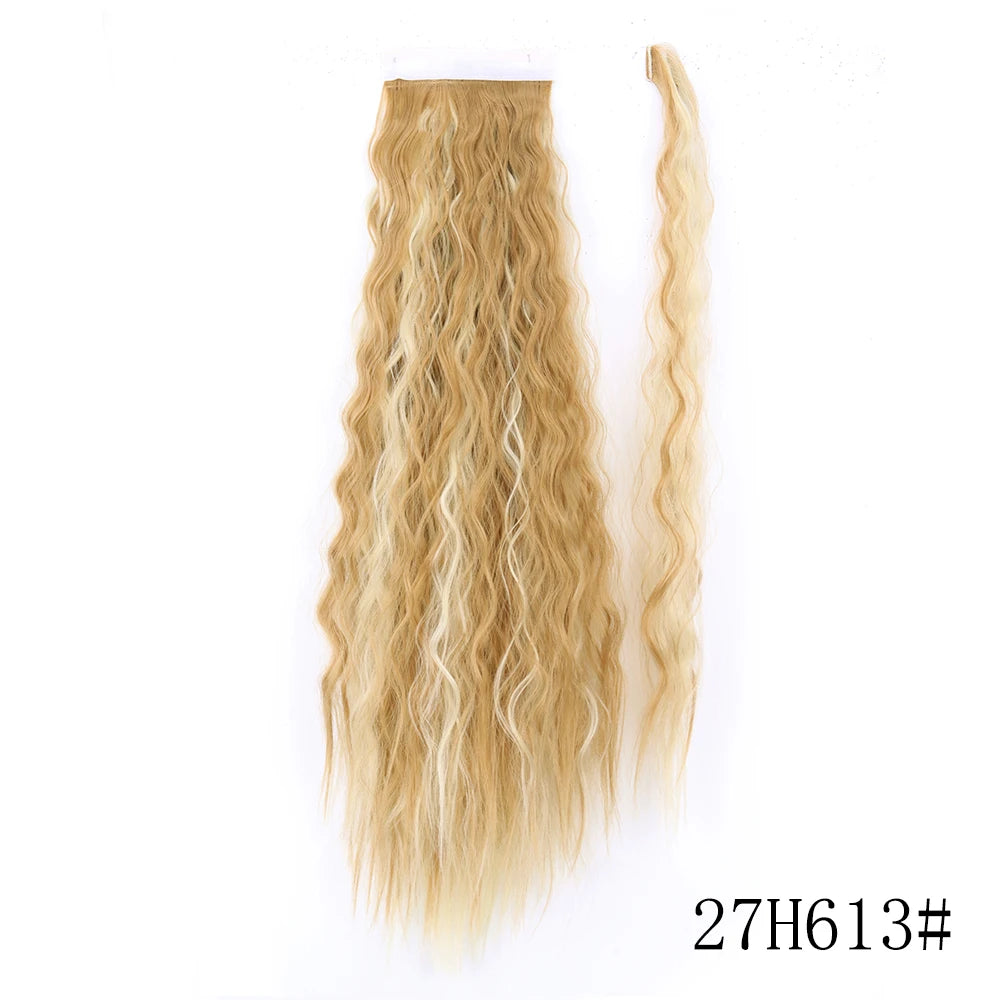 Wrap Around Ponytail Extension – Long Straight Synthetic Clip-In