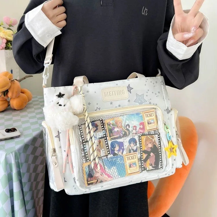 Ita Bag Transparent Window Tote – Y2K Kawaii Crossbody Shoulder Bag