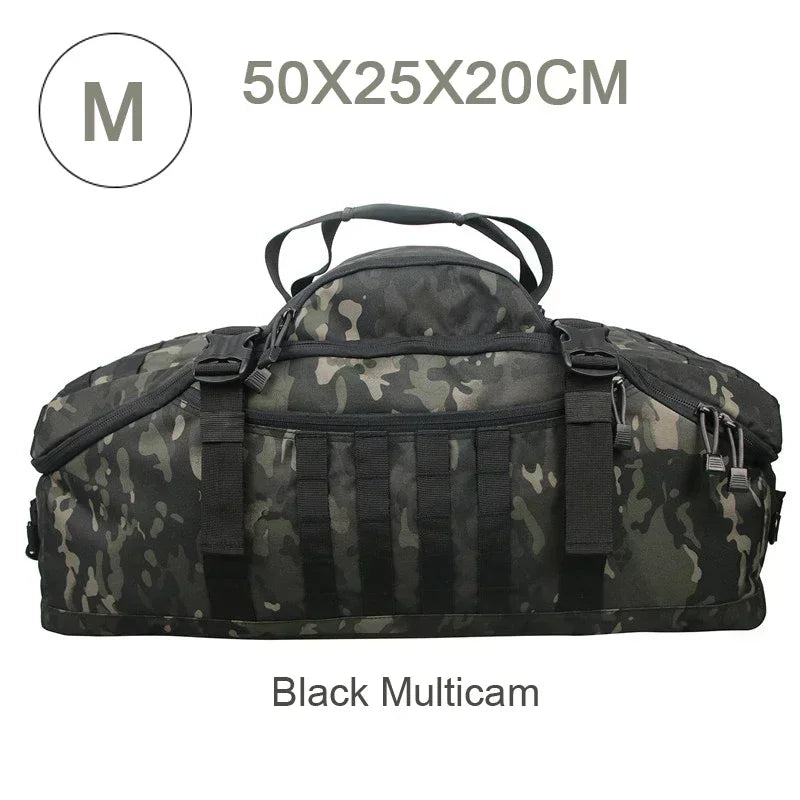 Tactical MOLLE Duffle Bag Backpack – 25L / 45L / 80L Outdoor Military Pack