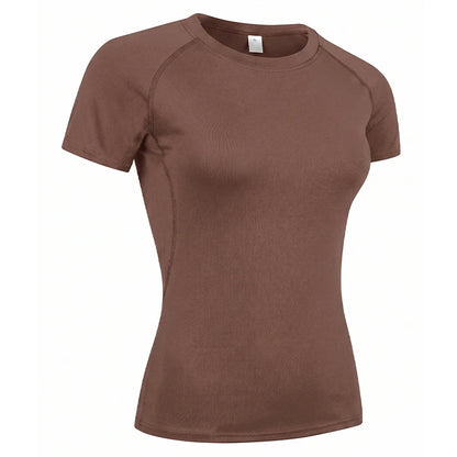Women's Compression Athletic T-Shirt – Short Sleeve Quick Dry Workout Top