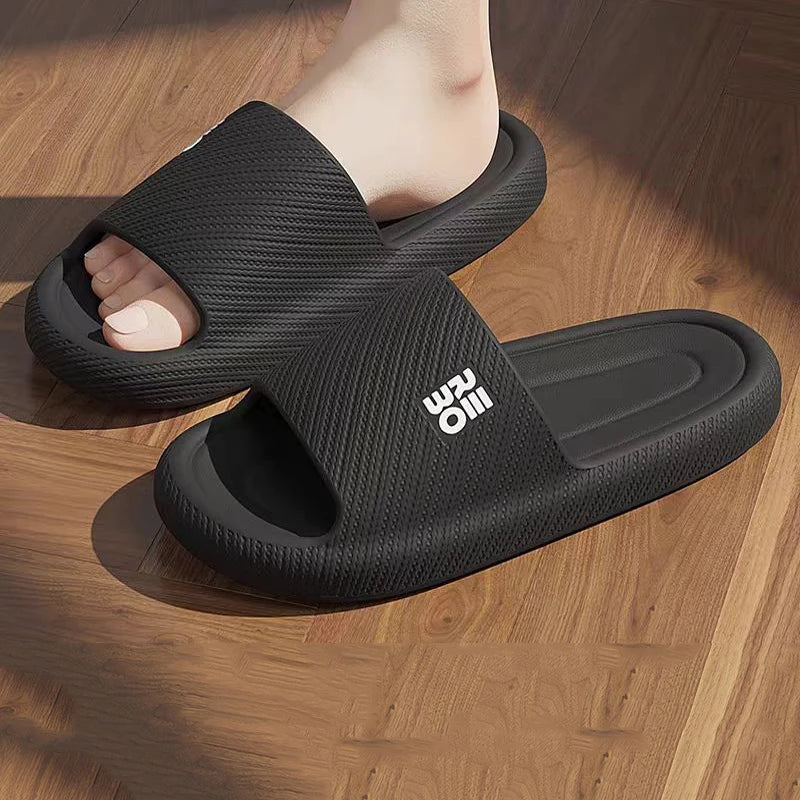 Summer Slippers Men Shoes Cloud Home Flat Sandals Massage Flip Flops Couples Bathroom Indoor Slides