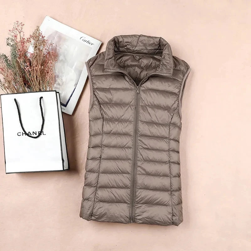 Women's Lightweight Puffer Vest – Sleeveless Down Waistcoat