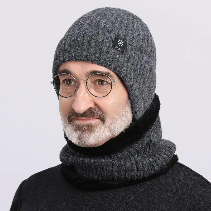 Winter Beanie with Ear Flaps – Fleece Lined Knit Hat for Men