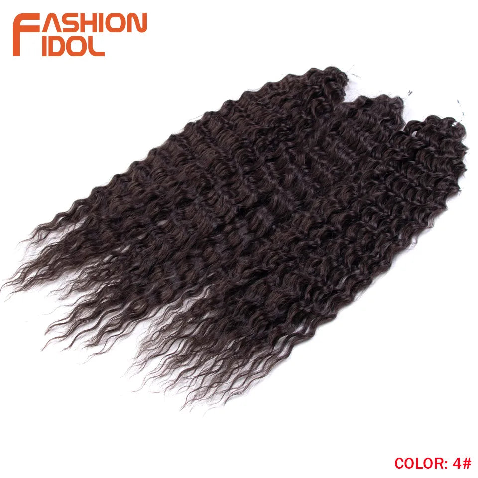 Idol 300g 22 Inch Ariel Curl Hair Water Wave Twist Crochet Synthetic Ombre Rainbow Color Braiding