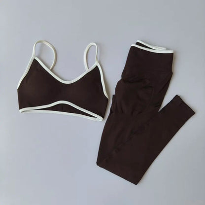 Seamless 2-Piece Yoga Set for Women – Sports Bra & High Waist Leggings