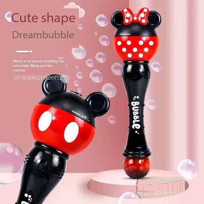 Mickey & Minnie Mouse Electric Bubble Wand Toy – Kids Outdoor Gift