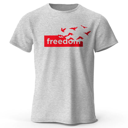 Freedom Letter Graphic T Shirt Oversized Cotton Tee