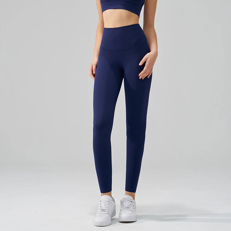 Women's Nylon Yoga Pants – Gym Leggings with Elastic Waist