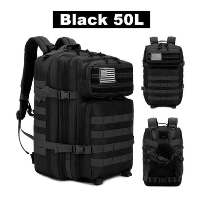 50L Tactical Backpack Waterproof Military Rucksack
