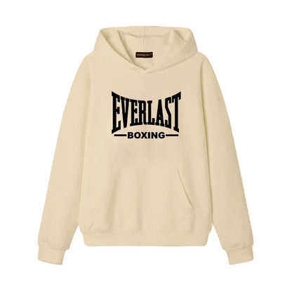 Vintage Boxing Logo Graphic Hoodie Casual Pullover Sweatshirt