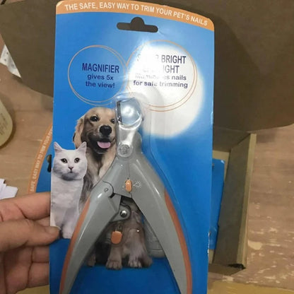 Professional Pet Nail Clipper with LED Light & Magnifier
