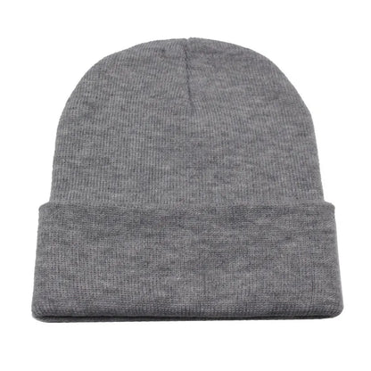 Solid Knit Beanie Hat – Unisex Winter Skull Cap