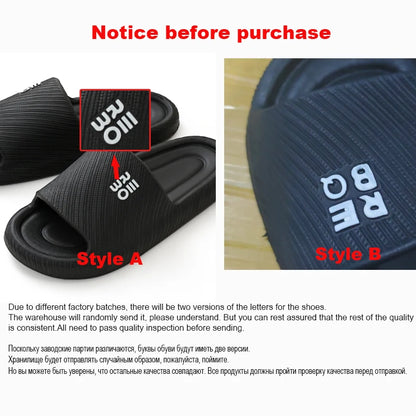 Summer Slippers Men Shoes Cloud Home Flat Sandals Massage Flip Flops Couples Bathroom Indoor Slides