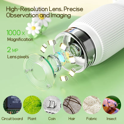 Kids Digital Microscope 1000x – 200MP LED with Photo & Video