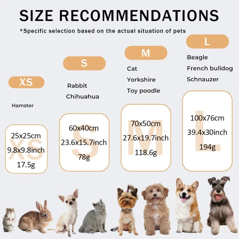 Soft Flannel Pet Blanket – Paw Print Mat for Dogs & Cats