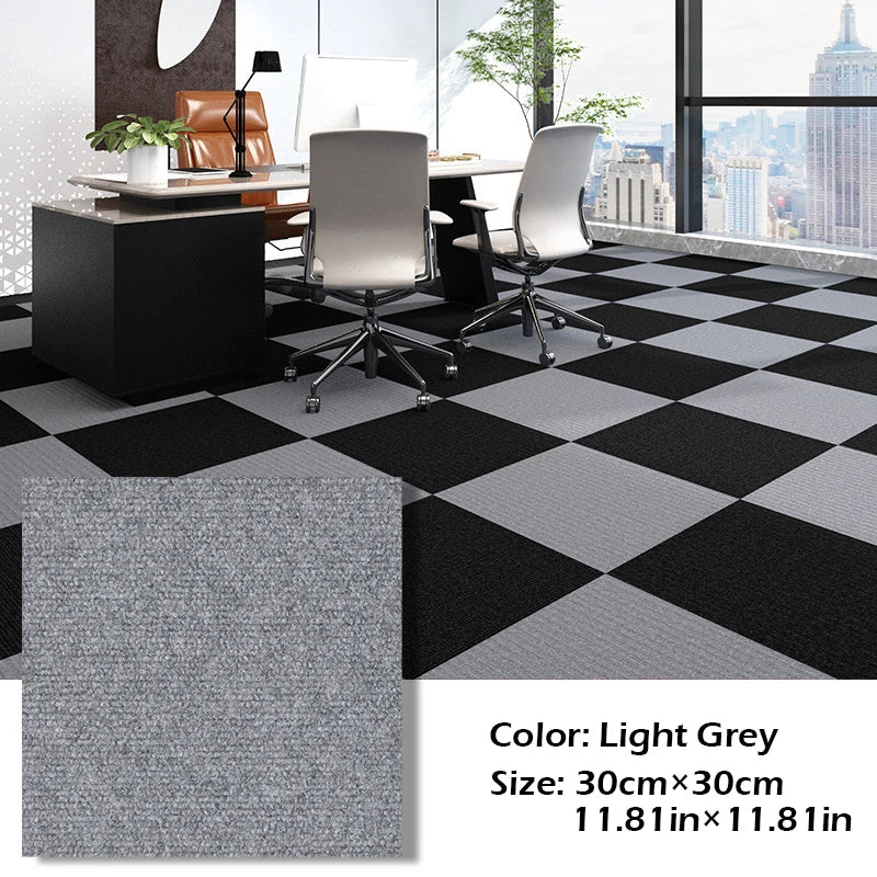 Self-Adhesive Carpet Tiles 30x30cm – Anti-Slip DIY Floor Mat for Office, Bedroom & Study