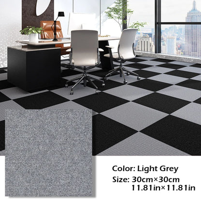 Self-Adhesive Carpet Tiles 30x30cm – Anti-Slip DIY Floor Mat for Office, Bedroom & Study