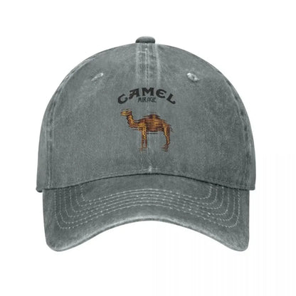 Camel Mirage Distressed Washed Baseball Cap – Unisex Adjustable Hat