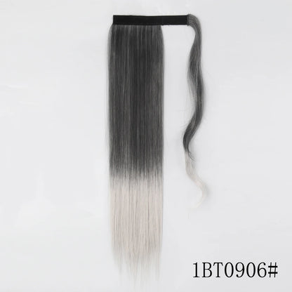 Wrap Around Ponytail Extension – Long Straight Synthetic Clip-In