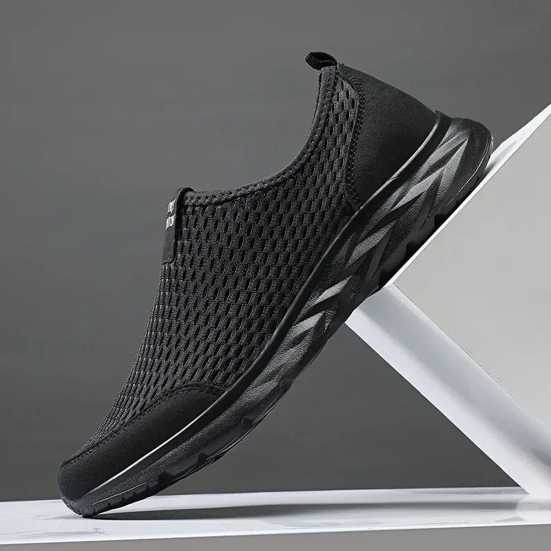 Men's Slip-On Mesh Sneakers Lightweight Breathable Casual Walking Shoes
