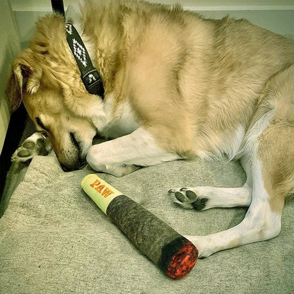 Cigar Design Squeaky Dog Toy - Funny Plush Chew Toy for Small Dogs