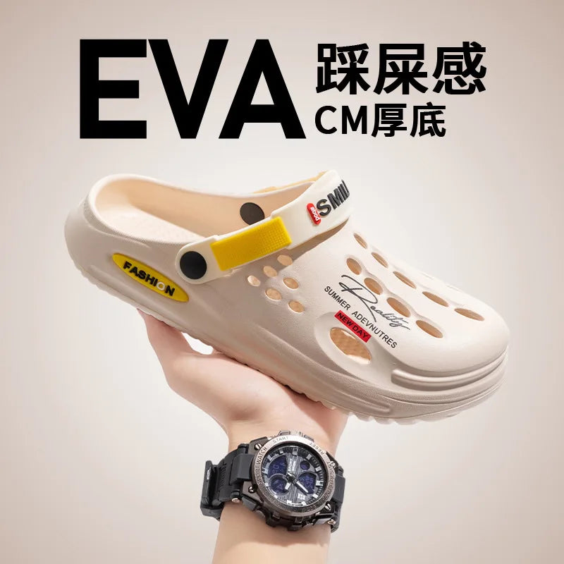 Men's EVA Clog Sandals Breathable Soft Sole Anti-Slip Beach Outdoor