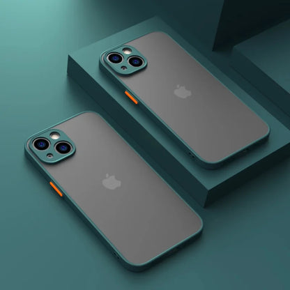Shockproof Armor Matte Case Iphone 16 15 14 Plus 13 11 12 Pro Max Luxury Silicone Bumper Clear Hard