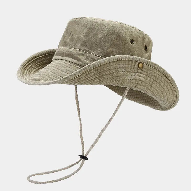 Cotton Bucket Hat – Outdoor Sun Cap for Men & Women