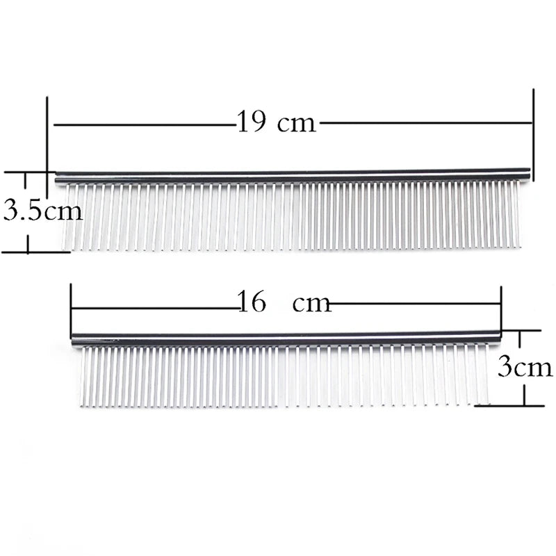 Stainless Steel Dog Grooming Comb – Long Thick Hair