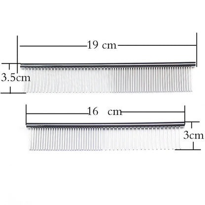 Stainless Steel Dog Grooming Comb – Long Thick Hair