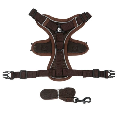 No-Pull Dog Harness & Leash Set – Adjustable Reflective Vest