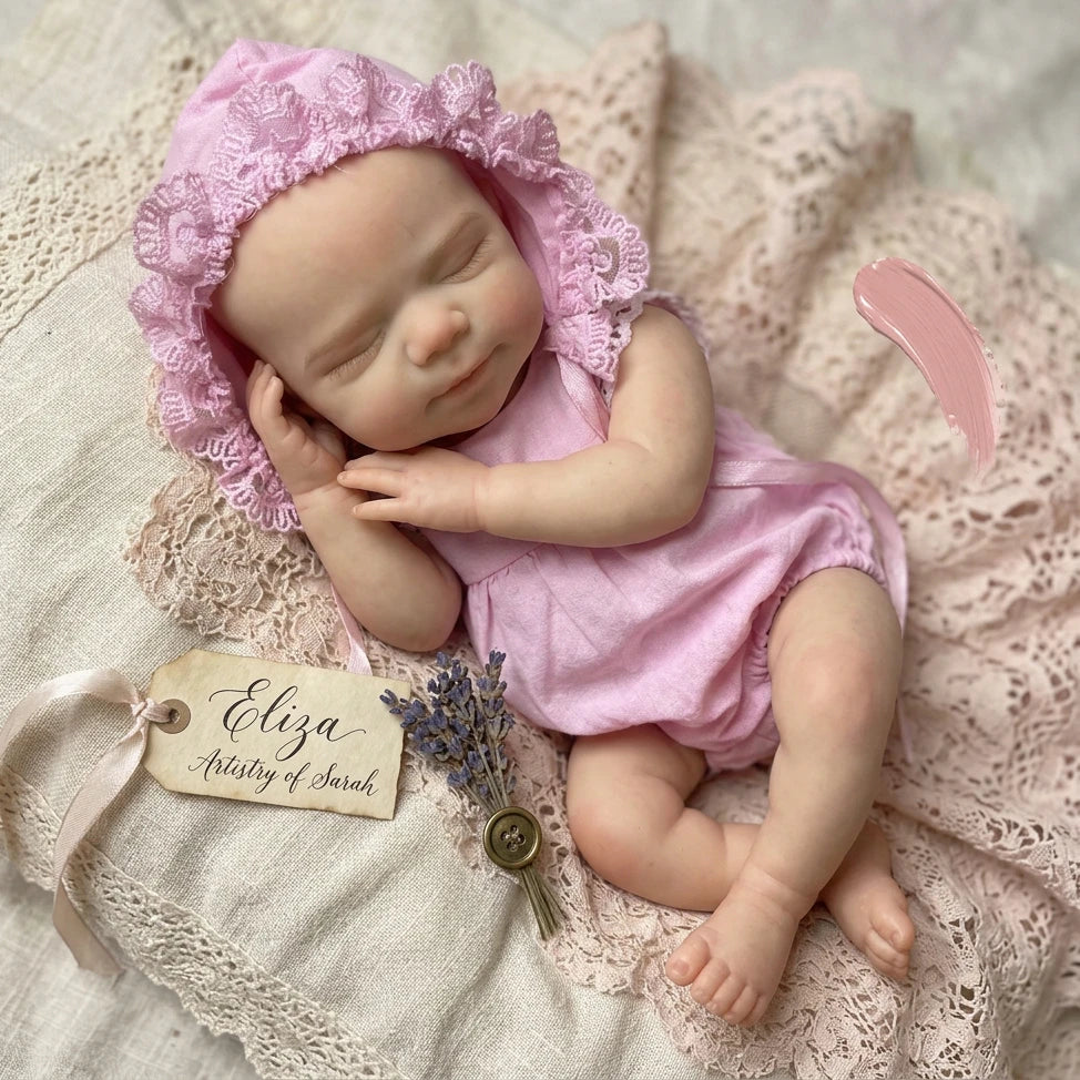 Pascale 13 Inch Soft Silicone Reborn Baby Doll – Handmade Newborn Girl