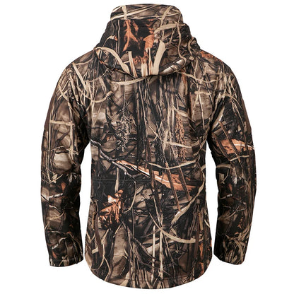 Men's Camouflage Tactical Hunting Jacket – Waterproof Fleece Soft Shell