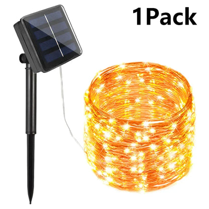 32m Led Solar String Fairy Lights Outdoor Path Garlands Lamp Patio Waterproof Christmas Wedding