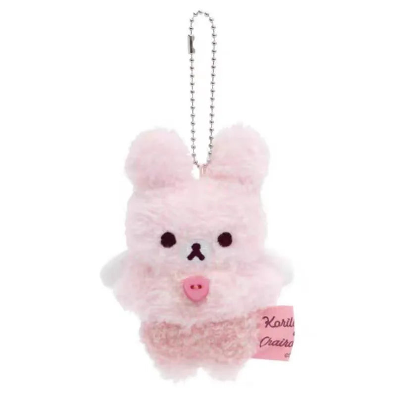 Rilakkuma Plush Keychain – Kawaii Angel & Devil Stuffed Bear Pendant