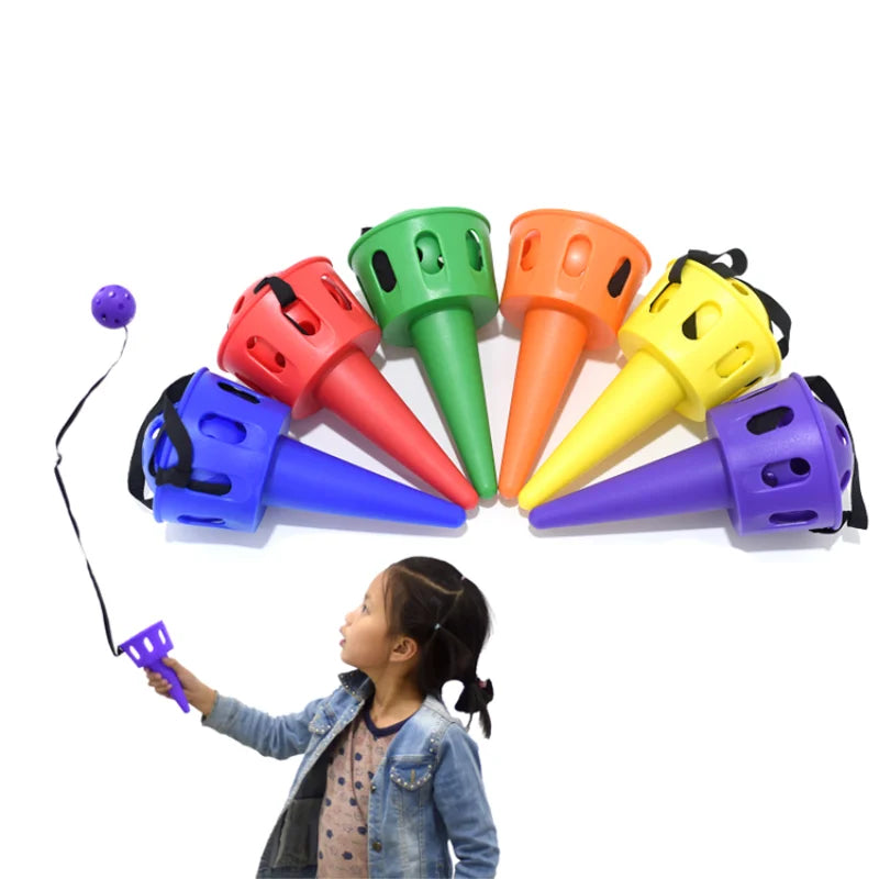 Catch Ball Cone Game Set – Kids Outdoor Throwing & Catching Toy