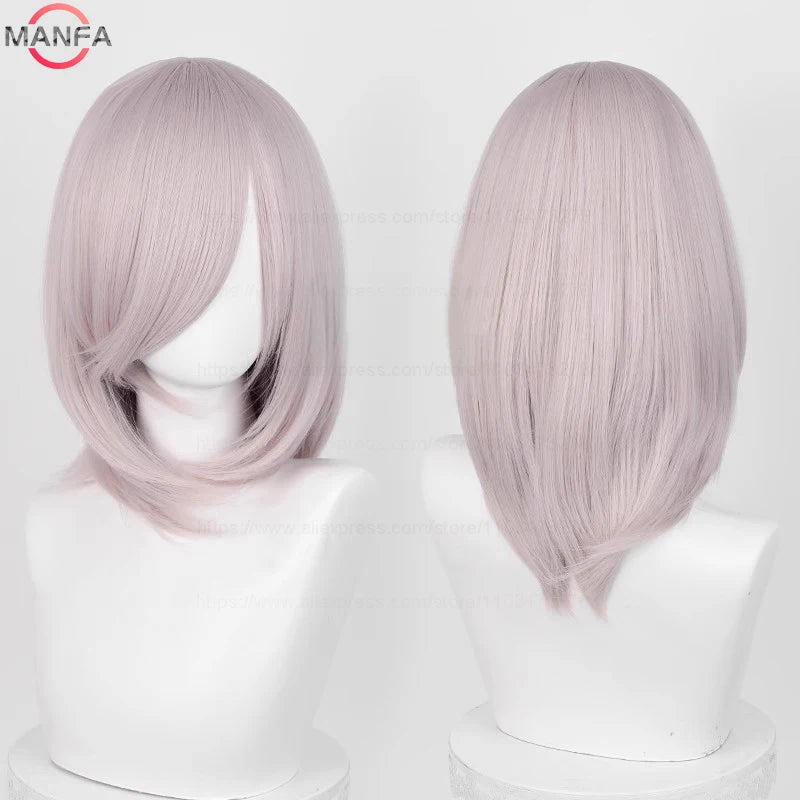 Anime Cosplay Wig - 40cm Medium Straight Wig with Bangs