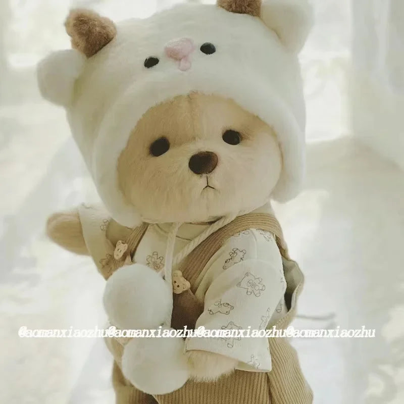 Teddy Bear Plush Toy with Changeable Outfits – Cute Stuffed Animal Doll