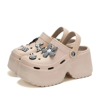 Women's Chunky Platform Clogs – Closed Toe Garden Shoes