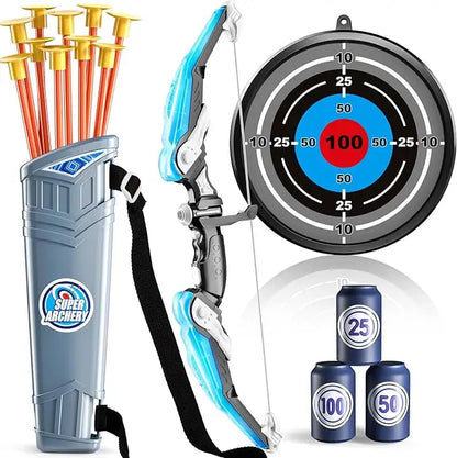 Kids LED Light-Up Bow and Arrow Archery Toy Set