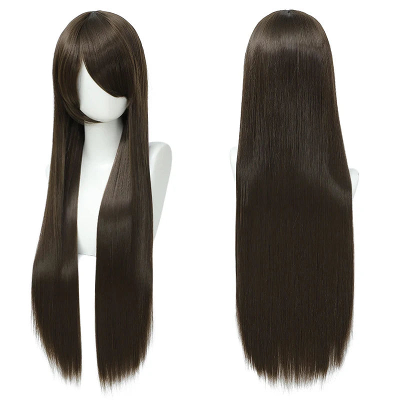Long Straight Cosplay Wig – 32 Inch Synthetic Lolita Hair, 36 Colors