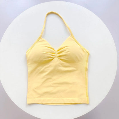 Women's Open Back Sports Bra – Breathable Yoga Top