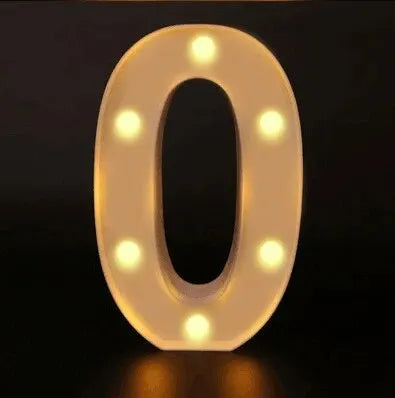 Number Letter Lamp Luminous Alphabet Led Lights Decororation Night Light Home Wedding Birthday
