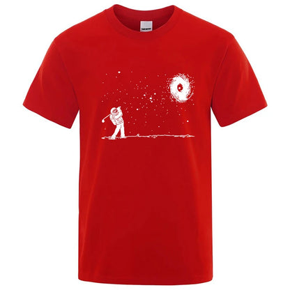 Astronaut Graphic T Shirt Funny Cotton Blend Tee